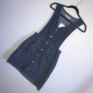 ZARA Pinafore Denim Small Dress
